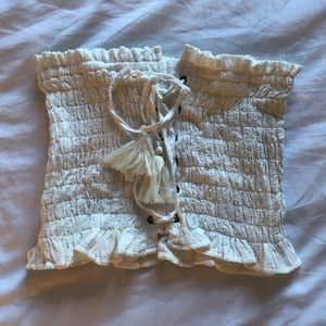 White smoked tube top